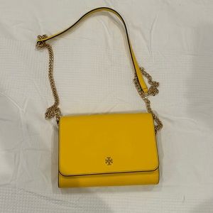 Like New Tory Burch Crossover Bag in Yellow